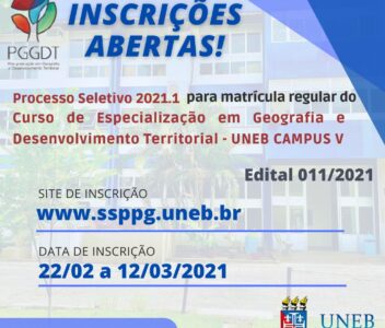 Especialização em Geografia e Desenvolvimento Territorial abre inscrições